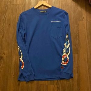 Blue Space Chrome Heart Longsleeve Tee